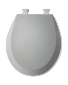 bemis 500ec-062 is a round molded wood toilet seat closed front - with cover with a ice gray finish