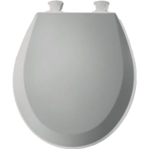 Bemis 500EC-062 is a Round Molded Wood Toilet Seat Closed Front - with Cover with a Ice Gray Finish