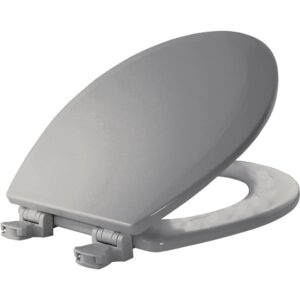 Bemis 500EC-062 is a Round Molded Wood Toilet Seat Closed Front - with Cover with a Ice Gray Finish