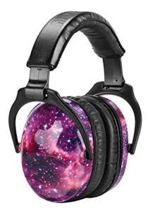 zohan em030 kids ear protection safety ear muffs for concerts, fireworks, air shows, upgraded adjustable noise reduction hearing protectors for children have sensory issues - nebula print