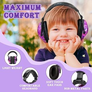 ZOHAN EM030 Kids Ear Protection Safety Ear Muffs for Concerts, Fireworks, Air Shows, Upgraded Adjustable Noise Reduction Hearing Protectors for Children Have Sensory Issues - Nebula Print