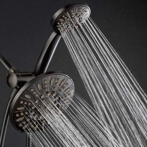 AquaDance Oil Rubbed Bronze 7" Premium High Pressure 3-Way Rainfall Combo with Extra Long 72 inch Hose – Enjoy Luxury 6-Setting Rain Showerhead and Matching Hand Held Shower Separately or Together