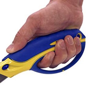 Safe-Grip Retractable Comfort-Grip Box Cutter Utility Knife, Protects Knuckles 6-3/4” Long