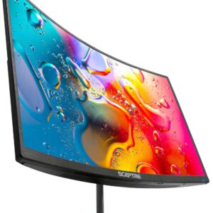 Sceptre Curved 27" FHD 1080p 75Hz LED Monitor HDMI VGA Build-In Speakers, EDGE-LESS Metal Black 2019 (C275W-1920RN)