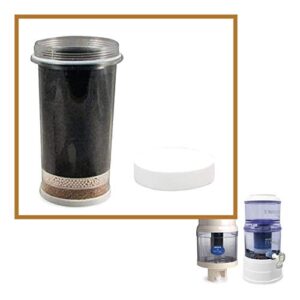 nikken aqua pour 1 filter cartridge 1361, 1 micro sponge pre-filter 1362 - advanced replacement for gravity water filter purifier system 1360, pimag water system