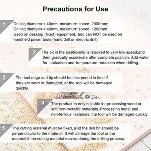 uxcell Forstner Drill Bits 14mm, Tungsten Carbide Wood Hole Saw Auger Opener Woodworking Hinge Hole Drilling Boring Bit Cutter 2Pcs Gray