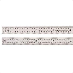 WeldingStop 6 in Machinist Ruler Scale 5R 10ths 1/100 1/32 1/64 Graduation Flexible Decimal Inch Steel Rule