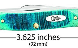 Case WR XX Pocket Knife Medium Stockman Caribbean Blue Jig Bone Item #25597 - (6318 SS) - Length Closed: 3 5/8 Inches