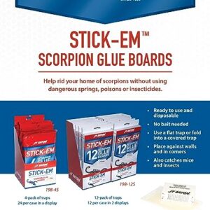 Stick-Em 198-12S 12 Pack Scorpion Glue Trap, Brown/A