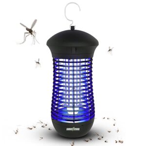 greenstrike mosquito & flying insect bug zapper, elektra series 1800, indoor & outdoor use, easy clean w/detachable bottom, cleaning brush included, 4000v powered grid