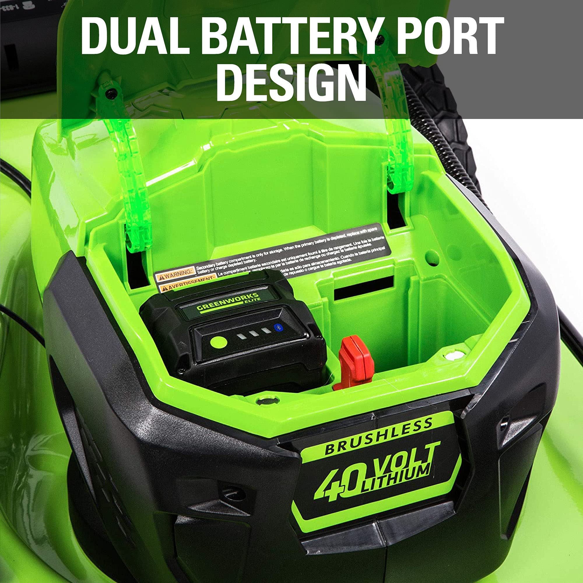 Greenworks 40V 21-Inch Brushless Self-Propelled Mower 6AH Battery and Charger Included, M-210-SP