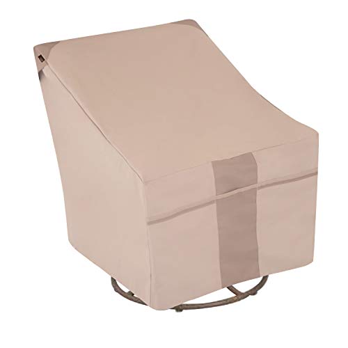 Modern Leisure Monterey Patio Lounge/Swivel Chair Cover - Weather-Resistant Fabric - Outdoor Furniture Protection Perfect for Patio, Deck, and Porch - 37.5" L x 39.25" W x 38.5" H - Beige - 1-Pack