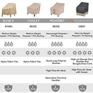 Modern Leisure Monterey Patio Lounge/Swivel Chair Cover - Weather-Resistant Fabric - Outdoor Furniture Protection Perfect for Patio, Deck, and Porch - 37.5" L x 39.25" W x 38.5" H - Beige - 1-Pack