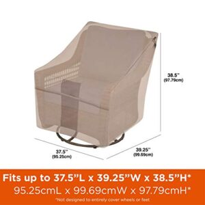 Modern Leisure Monterey Patio Lounge/Swivel Chair Cover - Weather-Resistant Fabric - Outdoor Furniture Protection Perfect for Patio, Deck, and Porch - 37.5" L x 39.25" W x 38.5" H - Beige - 1-Pack