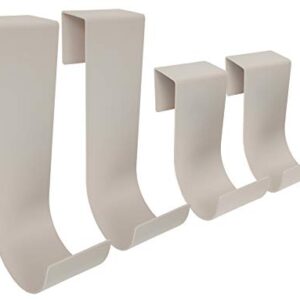 MIDE Products 13SET-T Hooks, Fits 1-1/4 Inch to 1-5/8 inch Fence or Railing, Tan/Beige