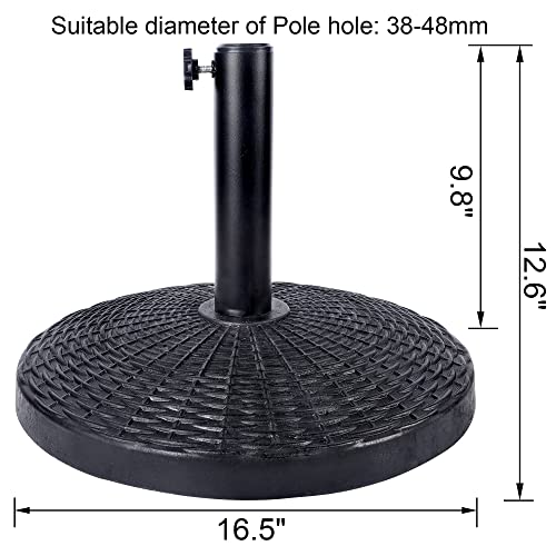 Blissun 22 lbs Heavy Duty Patio Market Umbrella Base Stand (16.5")