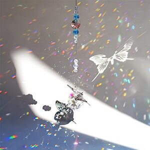 H&D HYALINE & DORA 30mm Handmade Butterfly Crystal Ball Prism Rainbow Maker Hanging Suncatcher Home Decoration