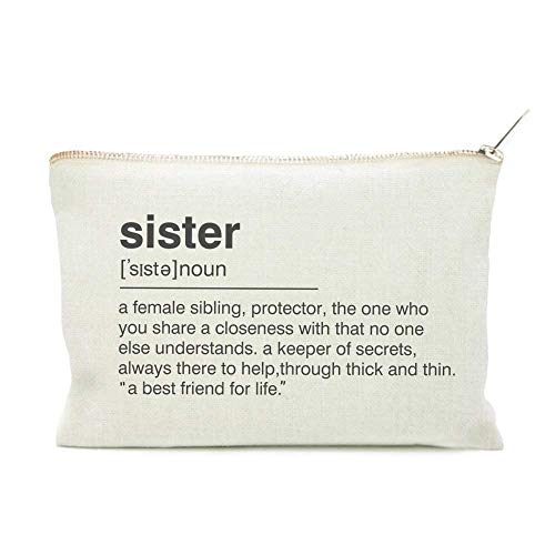 Sister Birthday Gift, Makeup Case, Sister Toiletry Bag, Sister Gift Bag, Sister Definition Quote, Cosmetic Bag, Best Friend Gift