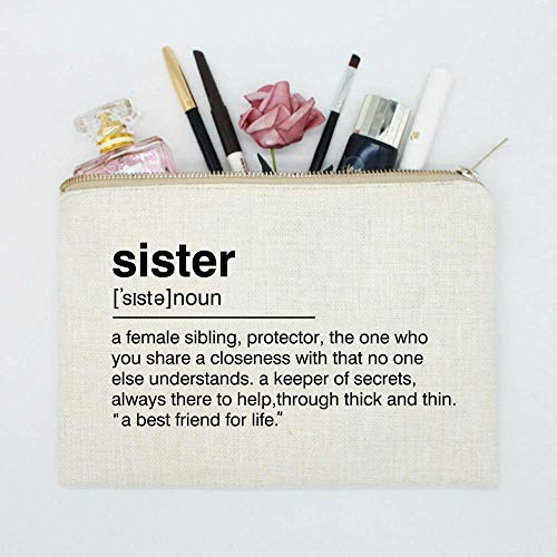 Sister Birthday Gift, Makeup Case, Sister Toiletry Bag, Sister Gift Bag, Sister Definition Quote, Cosmetic Bag, Best Friend Gift