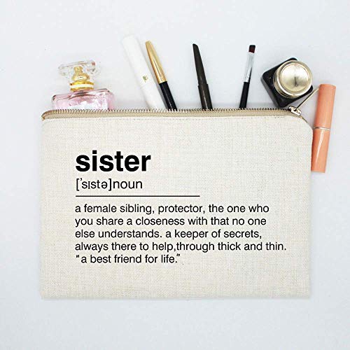 Sister Birthday Gift, Makeup Case, Sister Toiletry Bag, Sister Gift Bag, Sister Definition Quote, Cosmetic Bag, Best Friend Gift