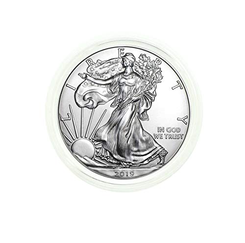 2019 - American Silver Eagle in Plastic Air Tite with our Certificate of Authenticity Dollar Uncirculated Us Mint