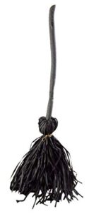 haunted witch's broom with ghost sounds animated halloween decoration, 26 inch
