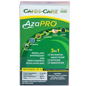 Cann-Care Azapro - 4 Ounces - Botanical Insecticide - Pest Management And Growth Control Concentrate For Organic Gardening