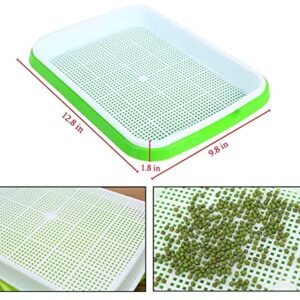 SHEING Seed Sprouter Germination Tray 5 Pack, BPA Free Nursery Healthy Wheatgrass Seeds Grower & Storage Trays for Garden Home Office