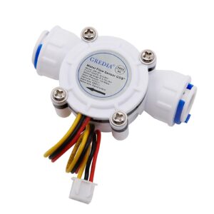 gredia 3/8" quick connect water flow sensor food-grade switch hall effect flowmeter fluid meter counter 0.3-10l/min