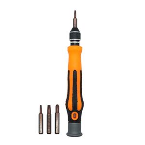 screwdriver suitable for ring doorbell replacement, teckman 5 in 1 screwdriver bit set for battery change and fit for 1; 2; & pro version, applicable for ring doorbell