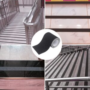 Favordrory 6 Inch x 20 Foot Anti Slip Traction Tape, Grip Tape Grit Non Slip, Outdoor Non Skid Treads, High Traction Friction Abrasive Adhesive Stairs Step, Black