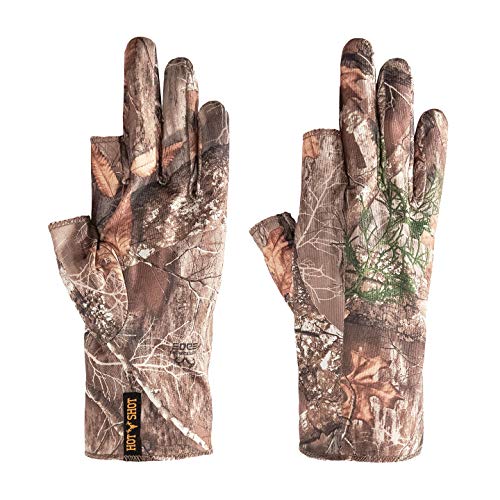 Hot Shot Men's Copperhead Stretch Three Finger Glove – Outdoor Hunting Gloves