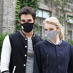 Aniwon Mouth Mask, 3 Pack Anti Dust Pollution Mask with 6 Pcs Activated Carbon Filter Insert Fashion Cotton Face Mask PM2.5 Dust Mask for Men Women