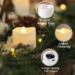 Amagic 24Pcs Flickering Flameless Tea Lights Battery Operated, 200+ Hours Long Lasting Flameless Votive Candles, Electric Candle for Wedding Table Centerpiece, Home Decor, Gift, Holiday Decor