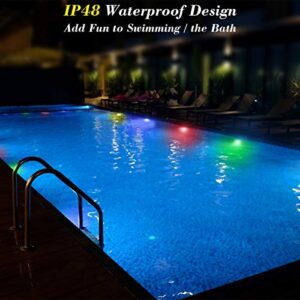 Mini Submersible Led Lights with Remote, Small Underwater Tea Lights Candles Waterproof 1.5" RGB Multicolor Flameless Accent Lights Battery Operated Vase Pool Pond Lantern Decoration Lighting (10pcs)