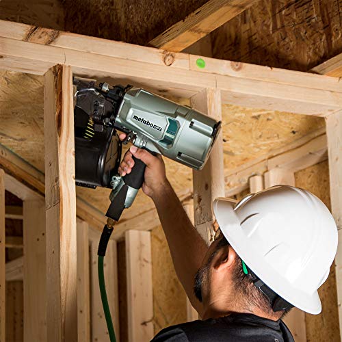 Metabo HPT Coil Framing Nailer | Pro Preferred Brand of Pneumatic Nailers | 15 Degree Magazine | Accepts 2-Inch up to 3-1/4-Inch Nails | Ideal for Wall Sheathing, Roof Decking, & Subflooring | NV83A5