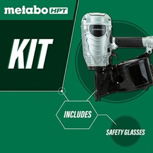 Metabo HPT Coil Framing Nailer | Pneumatic, 1-3/4-Inch up to 3-1/2-Inch | Wire Collated Coil Framing Nails | Tool-less Depth Adjustment | 5-Year Warranty | NV90AG(S)