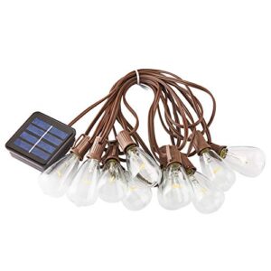 ZHONGXIN Solar String Lights Outdoor, Patio Lights String Waterproof with 10 Classic ST38 LED Edison Bulbs, Perfect for Garden, Backyard, Pergola, Party, Cafe, Bistro, Wedding, Camping Décoration