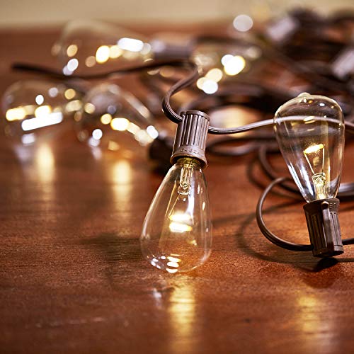 ZHONGXIN Solar String Lights Outdoor, Patio Lights String Waterproof with 10 Classic ST38 LED Edison Bulbs, Perfect for Garden, Backyard, Pergola, Party, Cafe, Bistro, Wedding, Camping Décoration