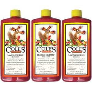 cole's fs16 flaming squirrel seed sauce, 16-ounce (3)