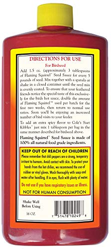 Cole's FS16 Flaming Squirrel Seed Sauce, 16-Ounce (3)