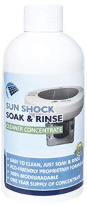 copper anode, basket, and coil cleaner - easy to use, prolongs the electrode (8oz) - cleans your solar pool ionizer's basket and electrode, all at once - sun shock soak and rinse