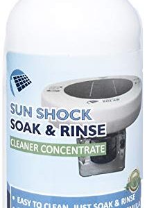 Copper Anode, Basket, and Coil Cleaner - Easy to Use, Prolongs The Electrode (8oz) - Cleans Your Solar Pool Ionizer's Basket and Electrode, All at Once - Sun Shock Soak and Rinse