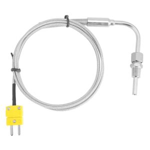 egt thermocouple k type for exhaust gas temperature probe sensors with exposed tip & 1/8" npt thread connector 1 meter length