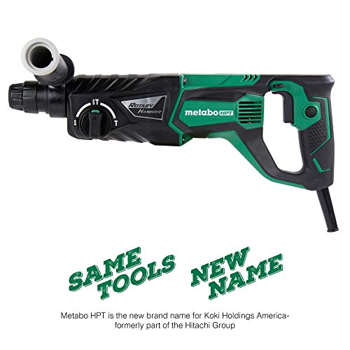 Metabo HPT Rotary Hammer | SDS Plus | 1-Inch, 7.5-Amp | For Drilling | Chipping and Hammer Drilling (DH26PF)