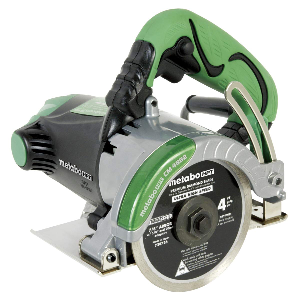 Metabo HPT Masonry Saw | 4-Inch Diamond Blade | Cuts Pavers, Concrete, Tile & More | CM4SB2