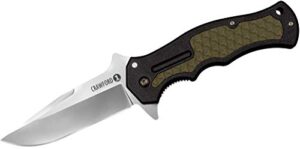 cold steel crawford model 1 folding knife with pocket clip, 3 1/2" blade, zy-ex handle