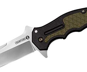 Cold Steel Crawford Model 1 Folding Knife with Pocket Clip, 3 1/2" Blade, Zy-Ex Handle