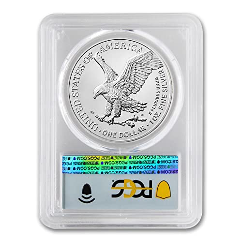 2023 1 oz American Silver Eagle Coin MS-70 (First Day of Issue - Flag Label) $1 MS70 PCGS