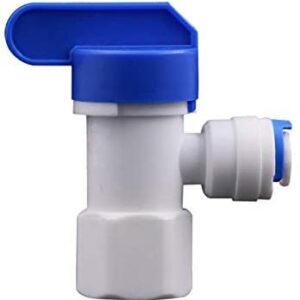 Tank Ball Valve for Reverse Osmosis RO Water Storage Tanks 1/4" FNPT x 1/4" Quick Connect Tube